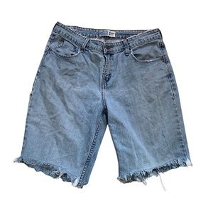 Levi's Light Blue Distressed Jean Shorts